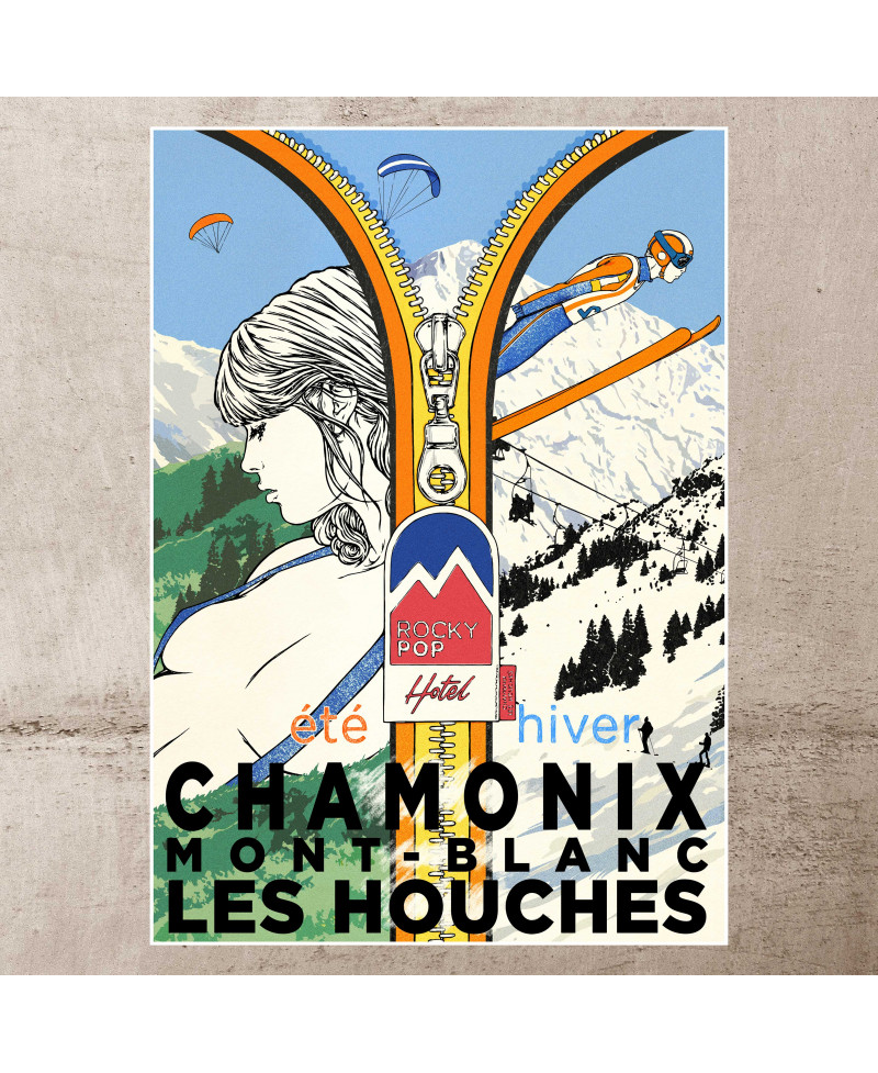 Affiche Chamonix Vintage...